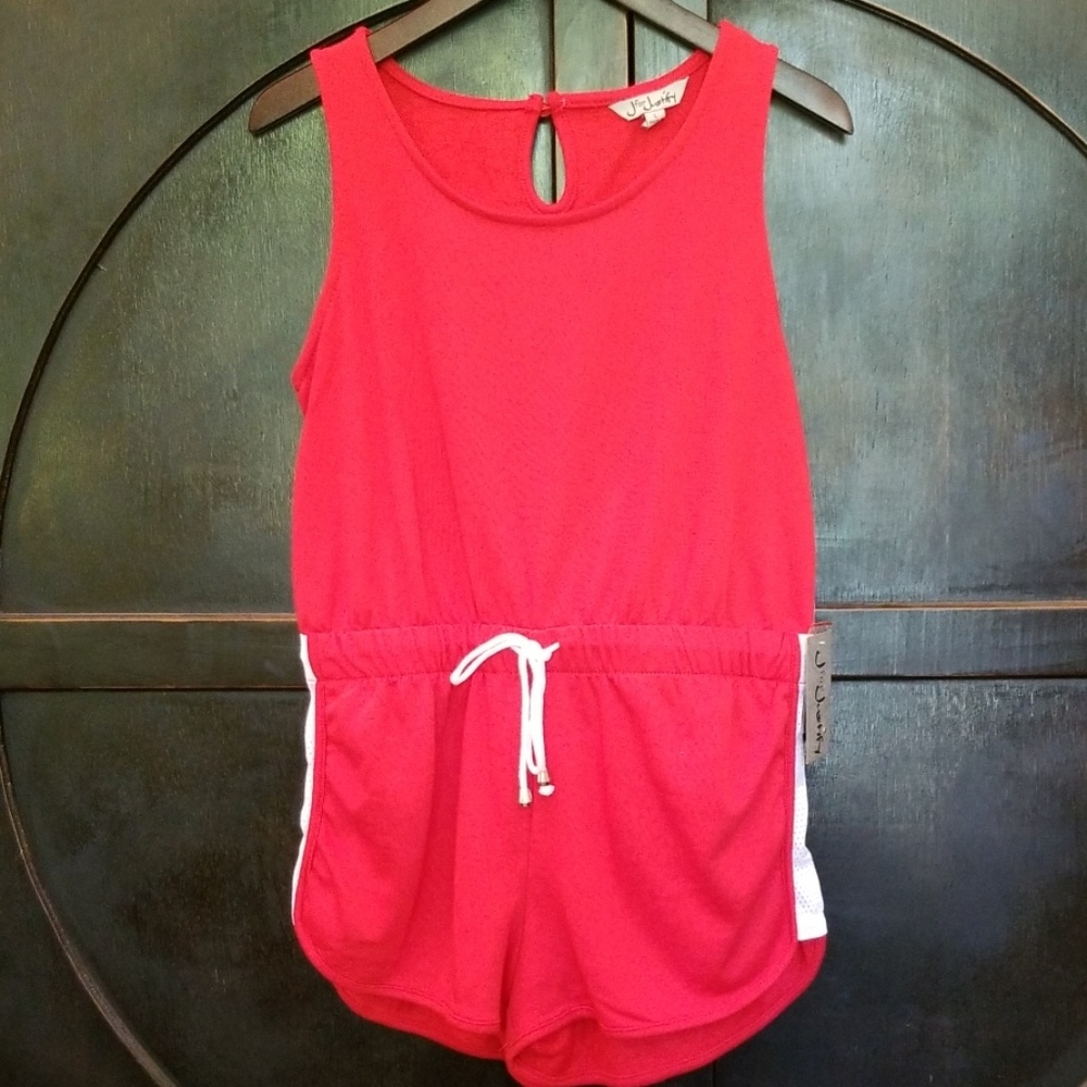 J for Justify Red Romper